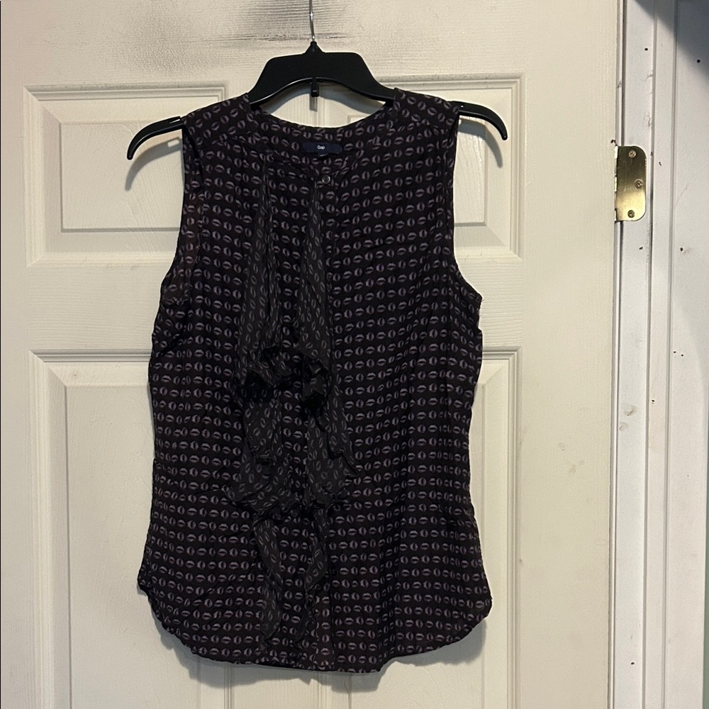 Gap Ruffle Front Blouse Top Size Small